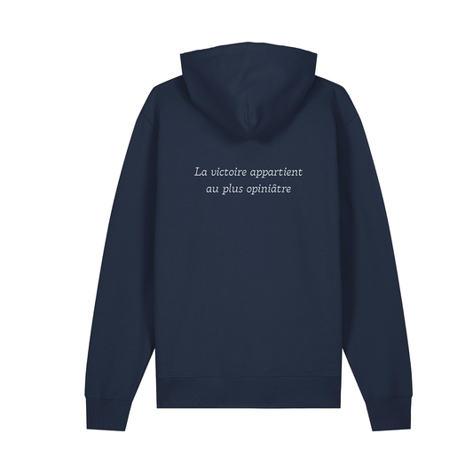 Hoodie "La victoire appartient au plus opiniâtre"