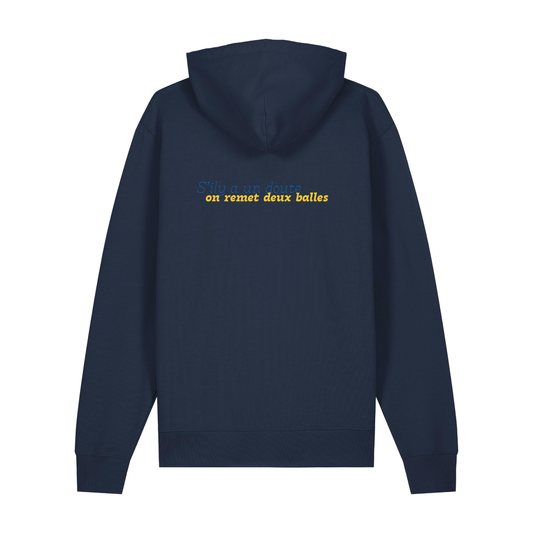 Sweat capuche "S'il y a un doute, on remet deux balles"