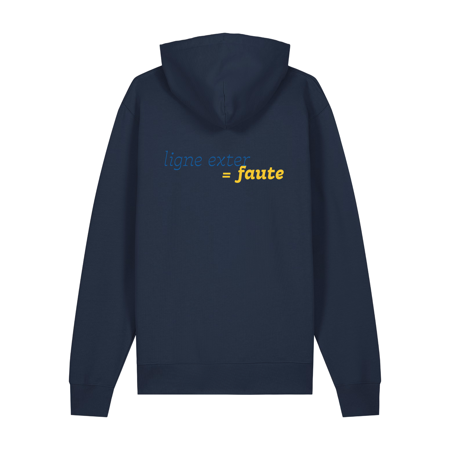 Sweat capuche "Ligne exter = faute"