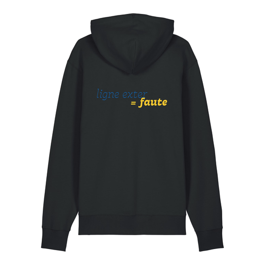 Sweat capuche "Ligne exter = faute"